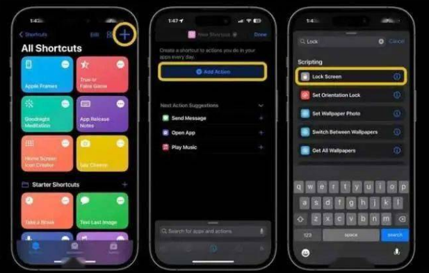 屏南苹果14锁屏维修店分享iPhone14升级iOS16.4后如何创建锁屏快捷方式 